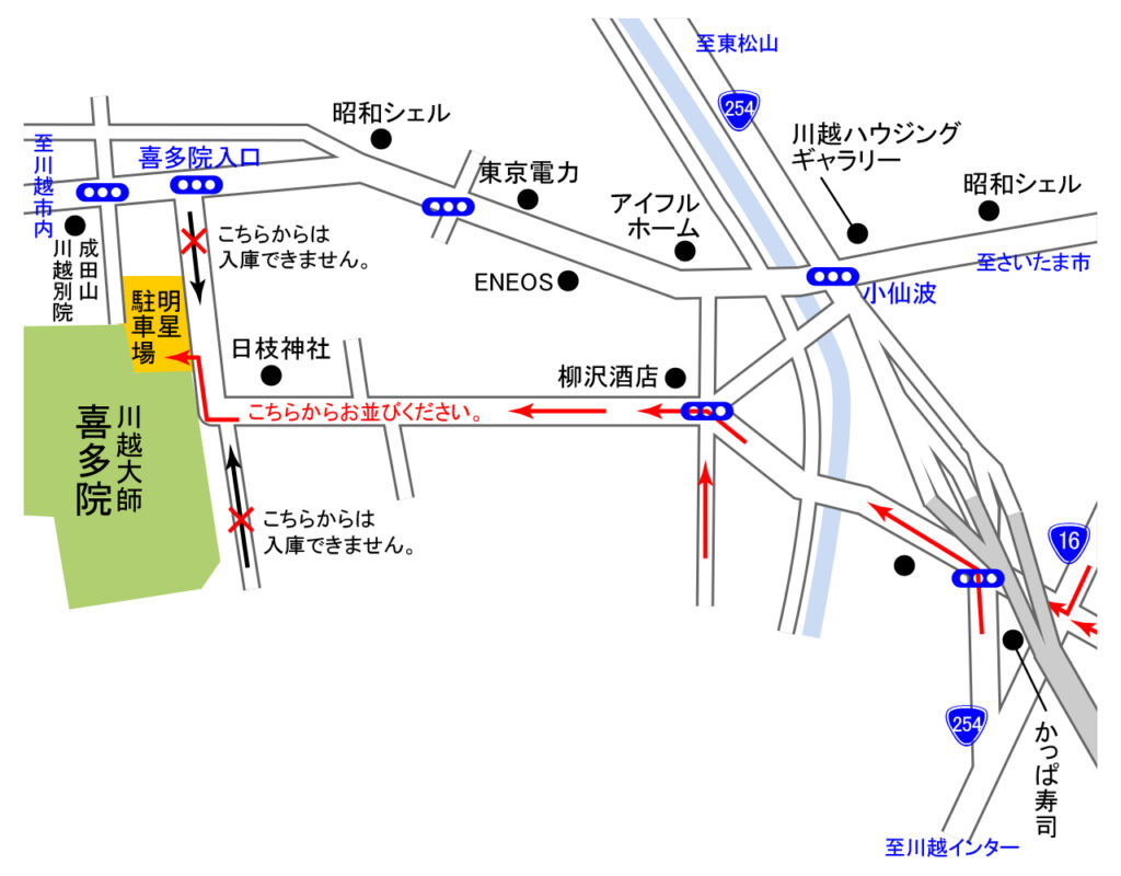  入庫経路案内略図